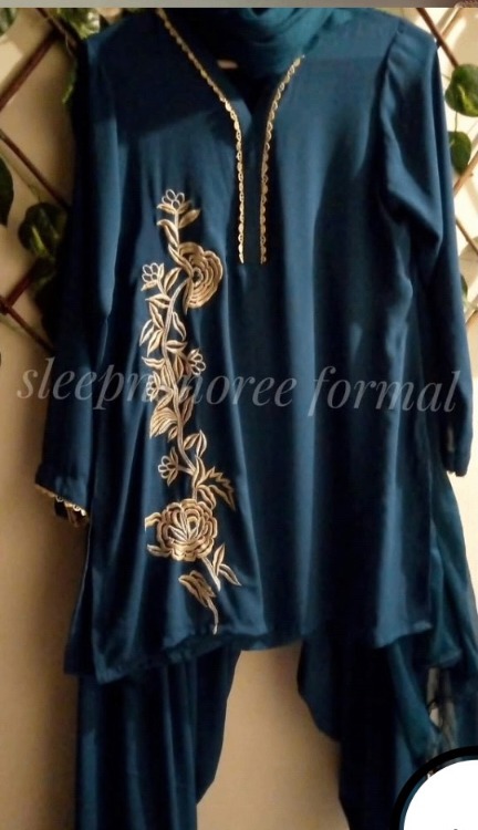 Mor Teal Embroidered Cord Set product photo
