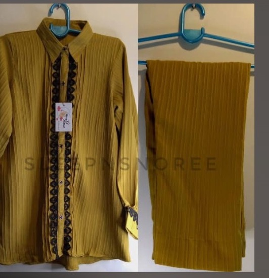 Zarin Mustard Gold Cord Set — actual product photo
